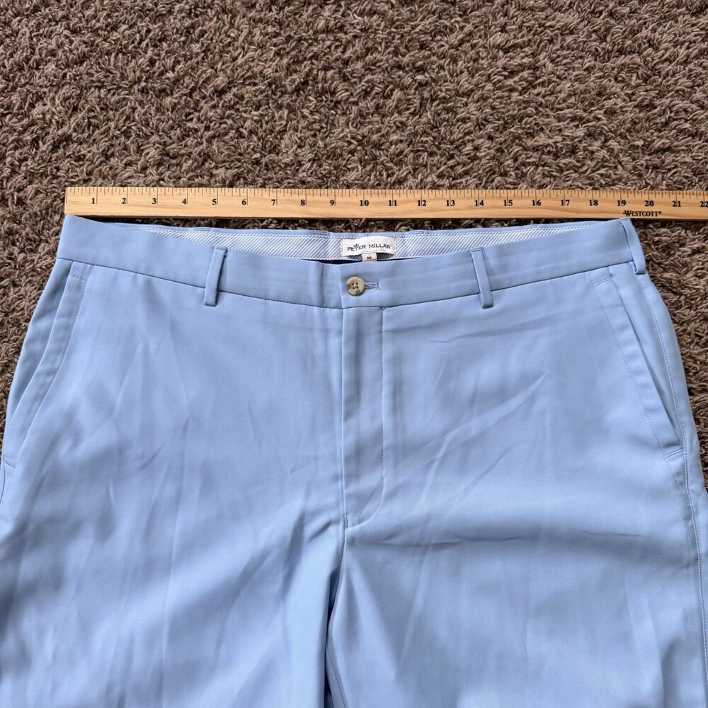 TWO Peter Millar Salem Performance Golf Shorts Men 38 Cornflower Blue 9" Classic - Picture 8 of 11